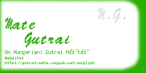 mate gutrai business card